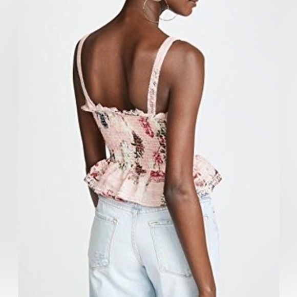 Nicholas Lilac Floral Shirred Crop Top Size 4 Small - Picture 12 of 12